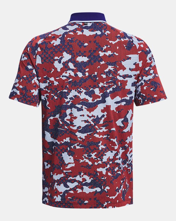 Polo UA Iso-Chill Charged Camo pour hommes, Blue, pdpMainDesktop image number 5